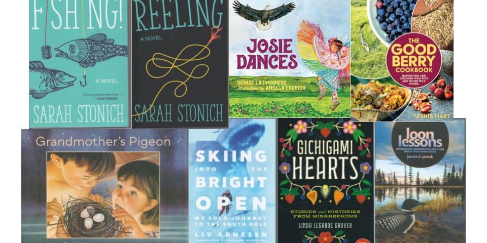 Collage of books to read when it's snowing